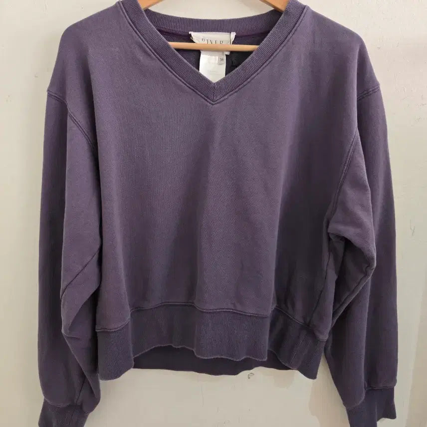 [BUNJANG] River Sweatshirt Purple / 리버 맨투맨