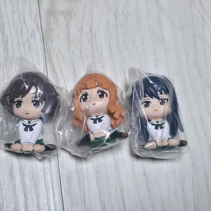 [BUNJANG] Girls und Panzer Gacha Figures 3 Types Bundle Set / 걸즈앤판처 가챠 피규어 3종 일괄 판매합니다