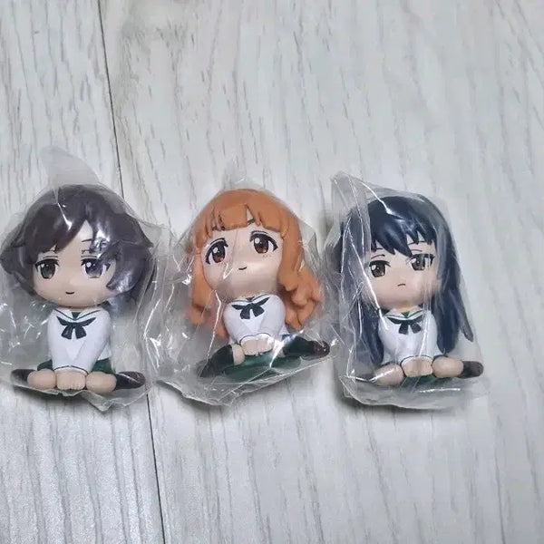 [BUNJANG] Girls und Panzer Gacha Figures 3 Types Bundle Set / 걸즈앤판처 가챠 피규어 3종 일괄 판매합니다