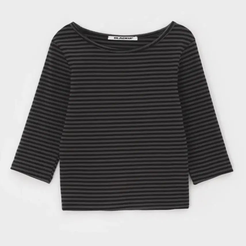[BUNJANG] Black Up Standard 7-part Boat Neck T-shirt / 블랙업 스탠다드 7부 보트넥