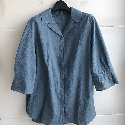 [BUNJANG] PAT Premium 7/Sleeve Blouse - Blue (Size 105) / PAT 정품/2022-빅88/새거수준