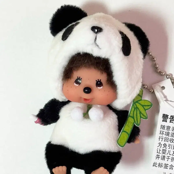 [BUNJANG] Monchhichi Panda Bamboo Charm / 몬치치 판다 팬더 대나무 인형 키링 양도 판매