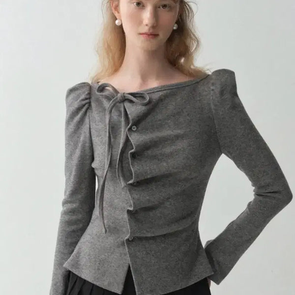 [BUNJANG] Floome Flora Wave Cardigan Grey (S) / 플로움 Flora Wave 가디건 그레이s