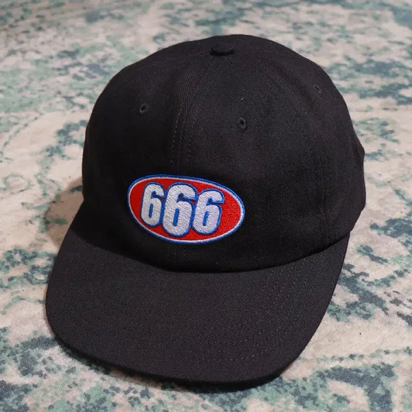 [BUNJANG] Supreme 666 6-Panel Black Cap / Supreme 17SS 슈프림 666 6-Panel 블랙 볼캡 모자