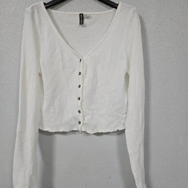 [BUNJANG] H&M Cropped Cotton Cardigan / H&M 크롭 면가디건 55~66