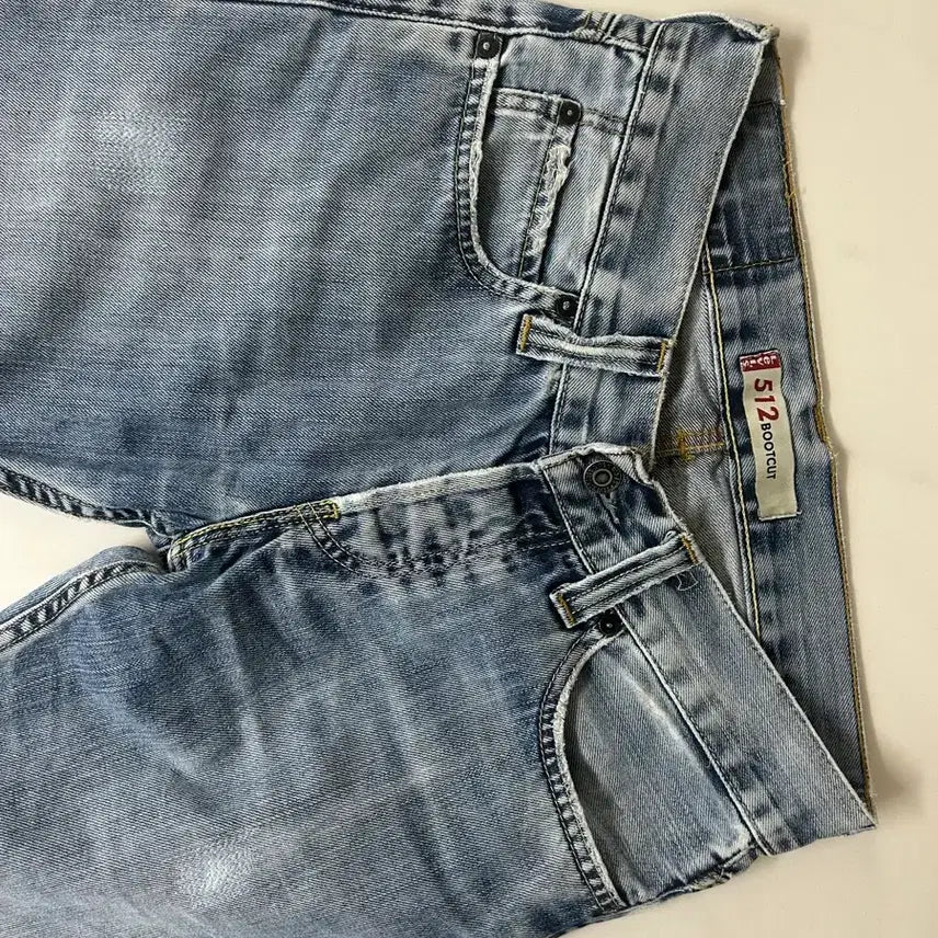 [BUNJANG] Levi's 512 Vintage Light Blue Bootcut Denim Pants / 리바이스 512 빈티지 부츠컷 라이트블루 데님 팬츠