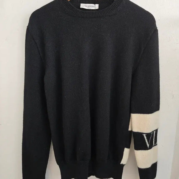 [BUNJANG] Valentino Wool Knit Sweater Black & White / 발렌티노 니트