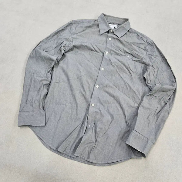 [BUNJANG] Calvin Klein Grey Long-Sleeve Shirt / M/M 캘빈클라인 그레이 긴팔 셔츠 0724Y