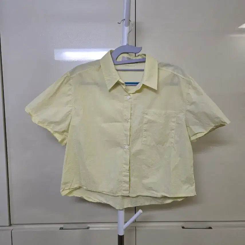 [BUNJANG] Yellow Short Sleeve Shirt / 반팔 셔츠 옐로우