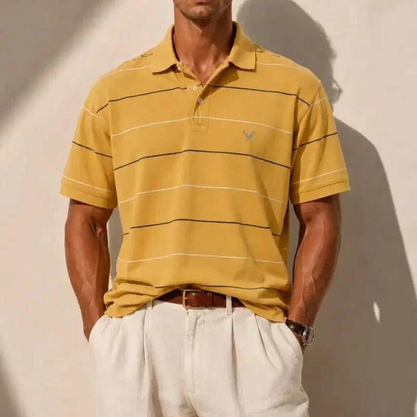 [BUNJANG] American Eagle Striped Polo Shirt / 아메리칸 이글 폴로티(110)