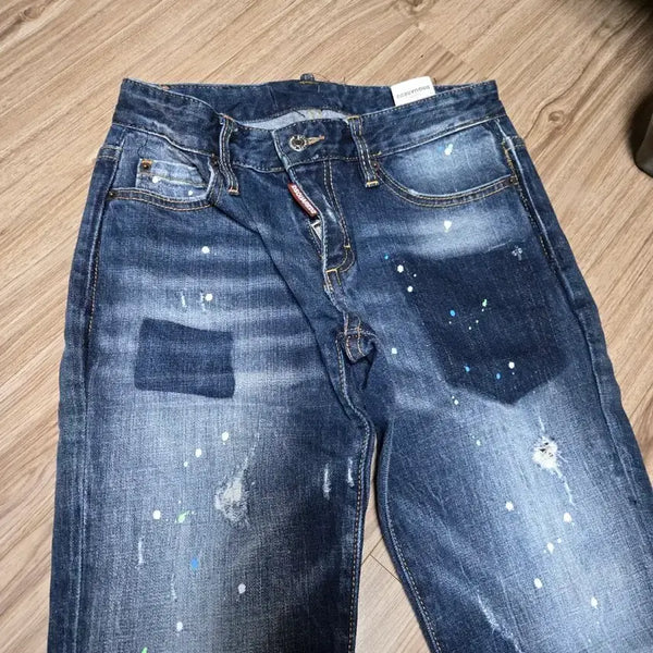 [BUNJANG] DSquared2 Paint Wash Denim Pants / 디스퀘어드2 페인트 워싱 데님 팬츠