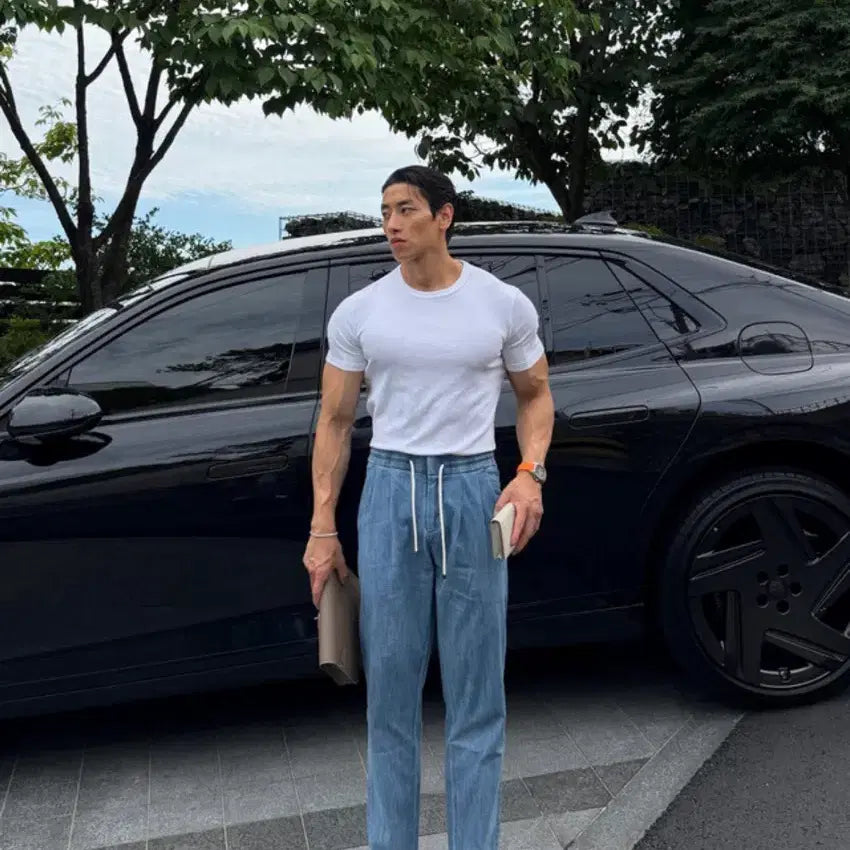[BUNJANG] Rapinato Training Denim Pants / 라피나토 트레이닝 데님팬츠 50