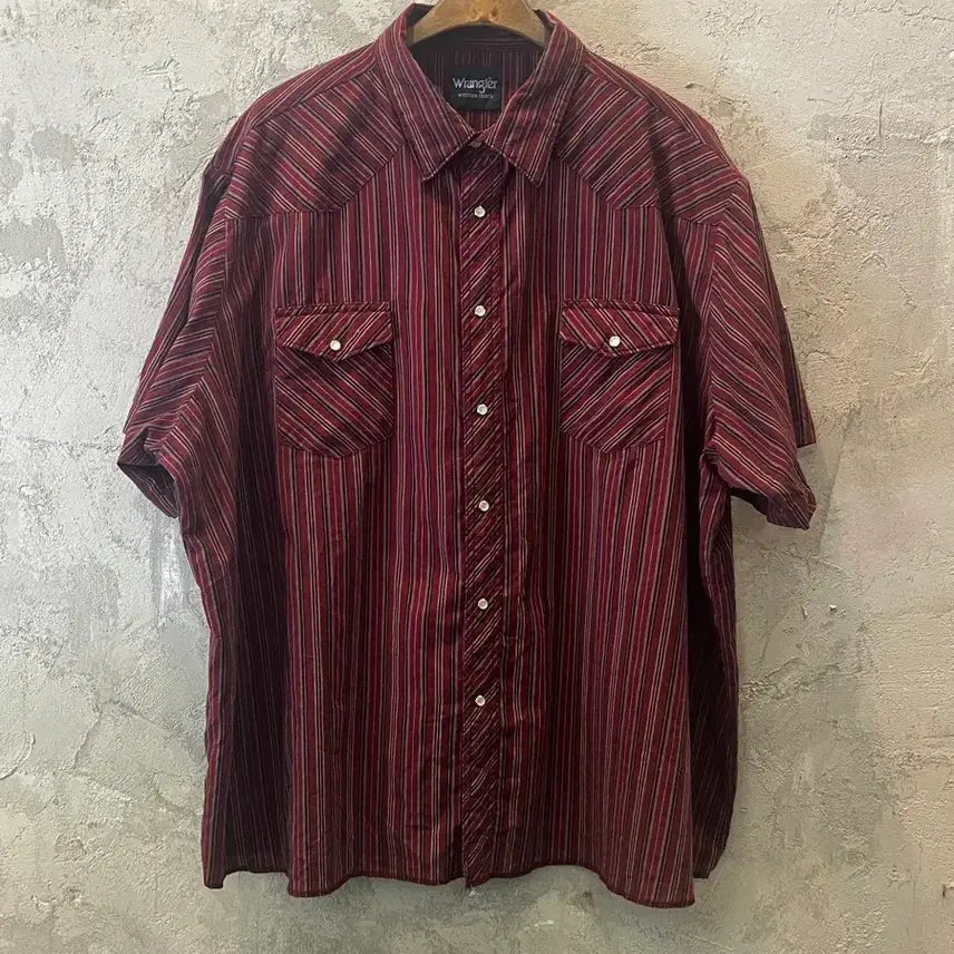 [BUNJANG] Wrangler Western Shirt Burgundy / (3XL추천)랭글러 웨스턴 셔츠 버건디