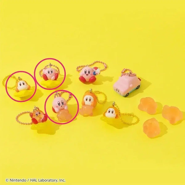 [BUNJANG] Kirby Warp Star & Waddle Dee Warp Star & Kirby Gummy Mascot Jelly Keychains (Set of 3) / 커비 마스코트 젤리 키링 3종