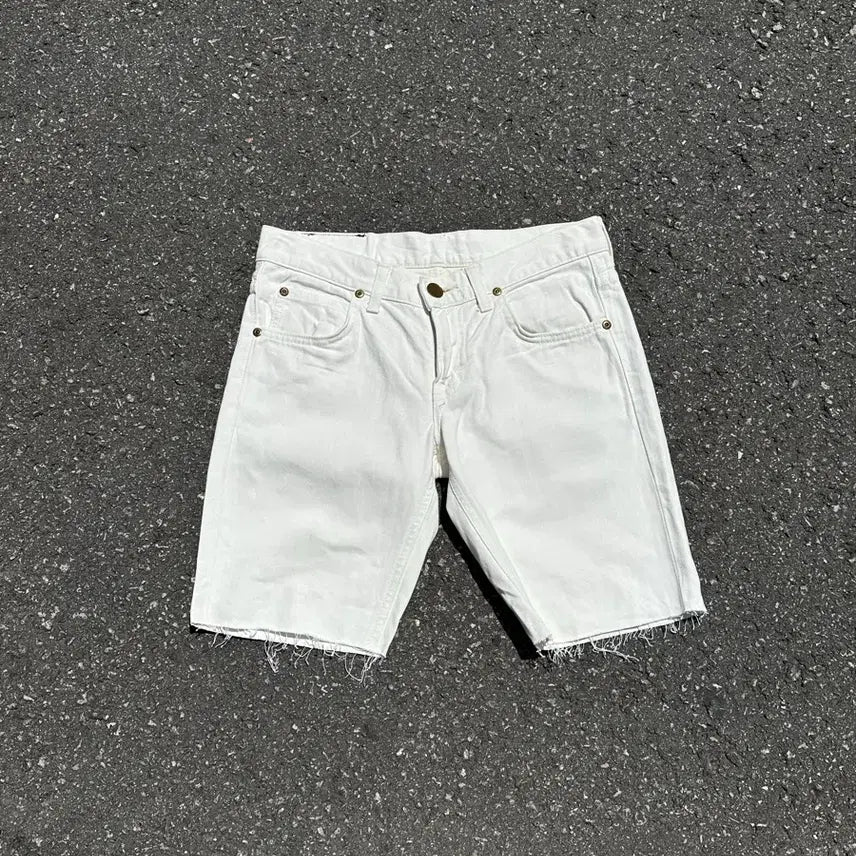 [BUNJANG] Lee White Cut-Off Shorts / [리] Lee White Cut-Off Short Pants