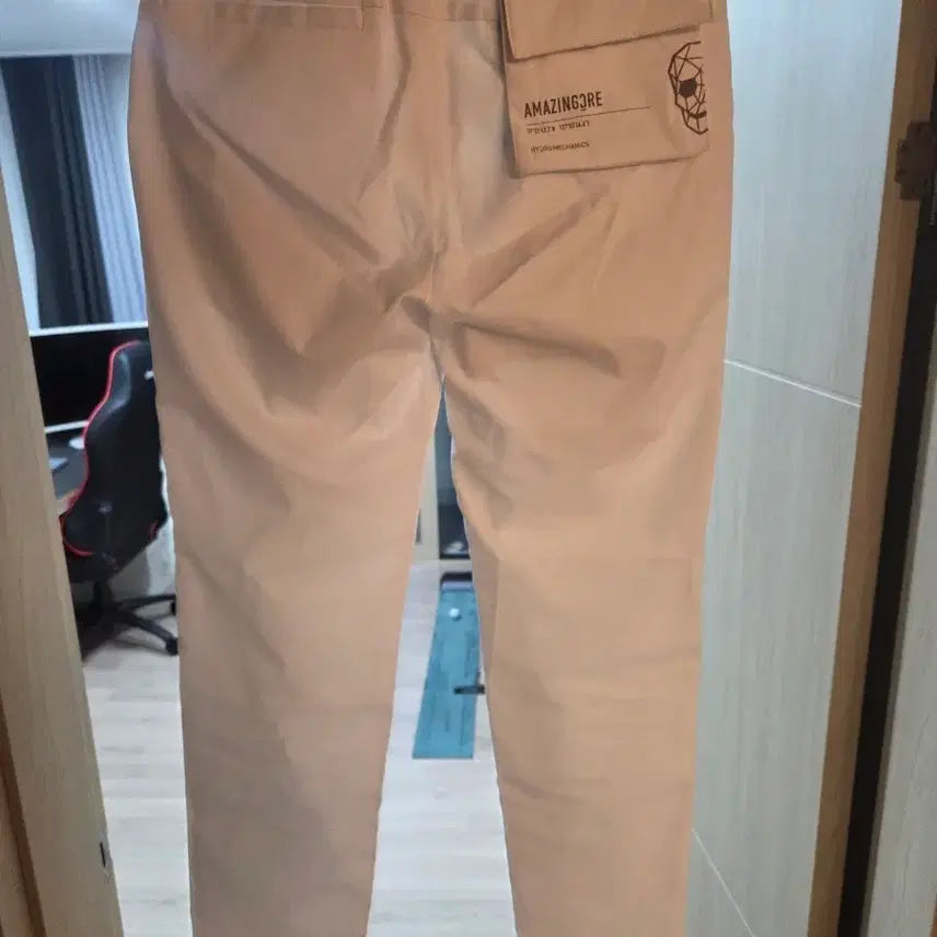 [BUNJANG] AMAZINGORE White Cargo Pocket Pants 30 Inch / AMAZINGORE 화이트 카고 포켓 바지 30인치
