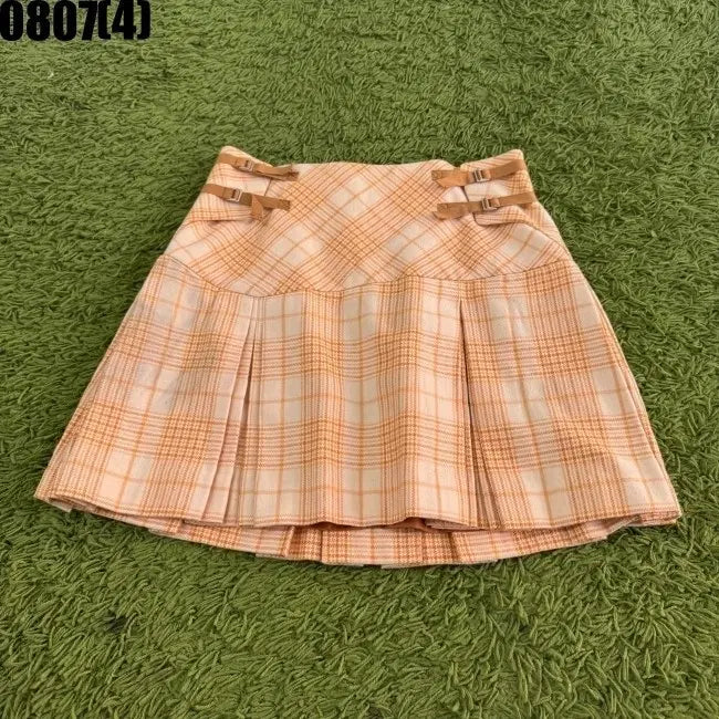 [BUNJANG] Olive des Olive Check Pleated Mini Skirt / 올리브데올리브 체크 플리츠 미니스커트 55 0807