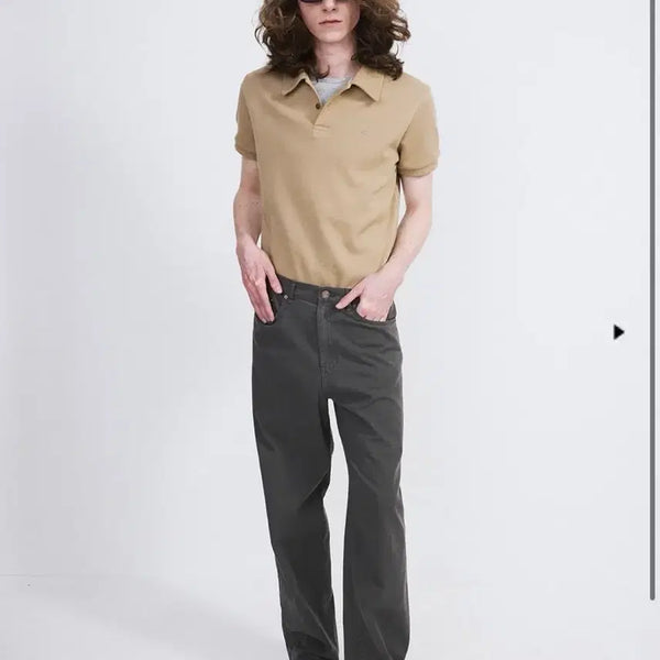 [BUNJANG] RECTO 26SS Casual Cotton Pants Charcoal Grey / (S) 렉토 26SS 캐주얼 코튼 팬츠 차콜 그레이