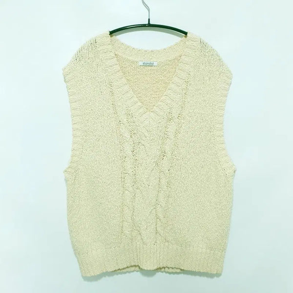 [BUNJANG] Standial Knit Vest / 스탠다이얼 뜨개 니트 조끼 F_M2903