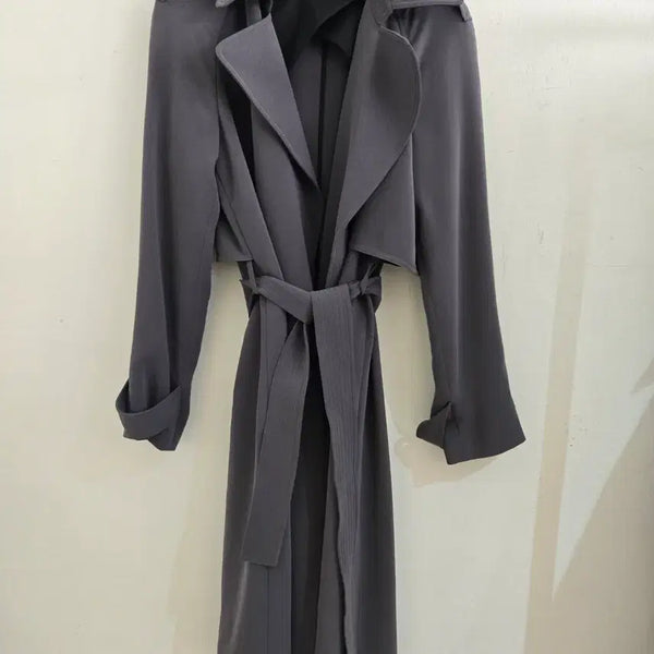 [BUNJANG] Theory Pale Grey Triacetate Blend Wool Coat S / 띠어리 코트
