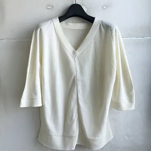 [BUNJANG] Ivory WholeGarment T-shirt / 아이보리 홀가먼트티셔츠- 77/새거수준