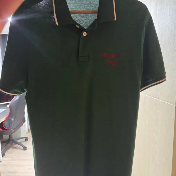 [BUNJANG] Malbon Golf Dark Green Short Sleeve Polo Shirt / 말본 골프 반팔 카라티 짙은 녹색.