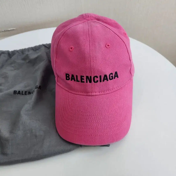 [BUNJANG] Balenciaga Logo Cap Pink / 발렌시아가 로고 캡 모자 핑크