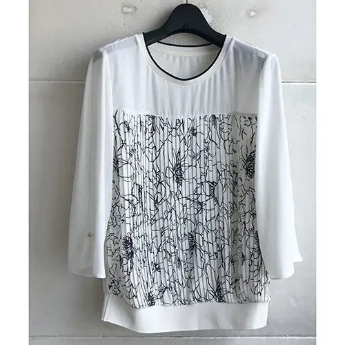 [BUNJANG] OARO 8-Sleeve Blouse Polyester Black Pattern / OARO 정품/2024 - 66/새거수준