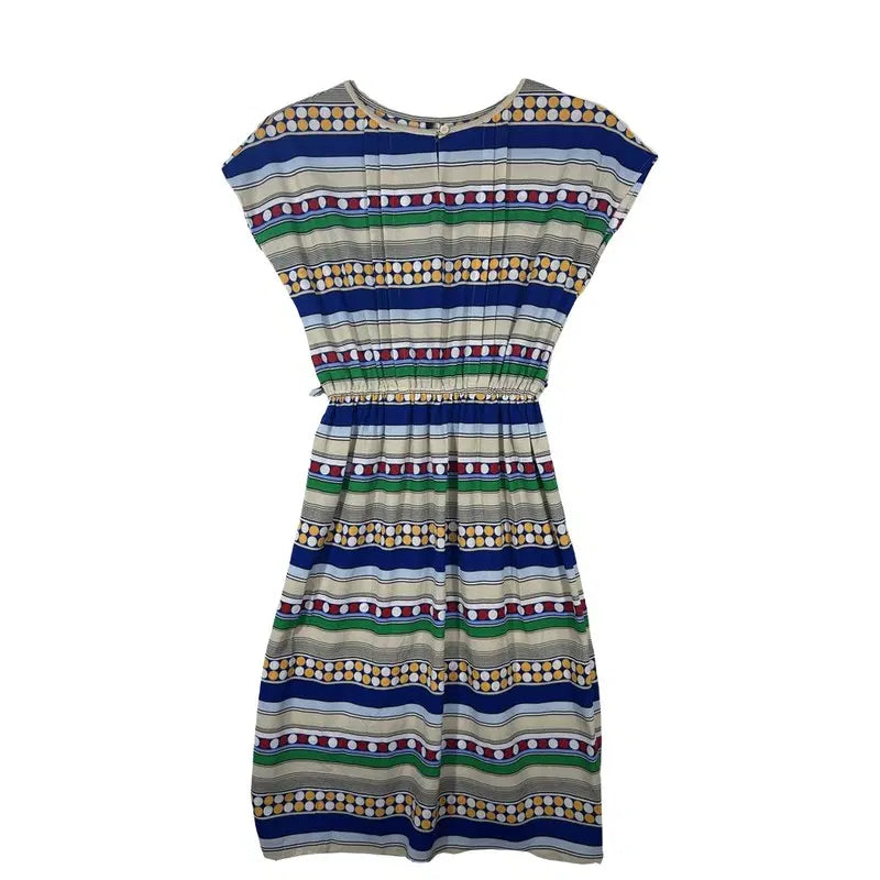 [BUNJANG] Ethnic Multi Stripe Waistband Dress / 에스닉 멀티 스트라이프 허리밴딩 원피스 [M] 바캉스 휴양지룩