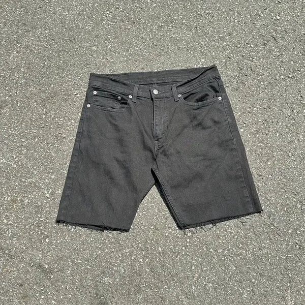 [BUNJANG] Levi's 559 Black Cut-Off Denim Shorts Size 32 / [리바이스] Levis 559 Black Cut-Off Short Pants