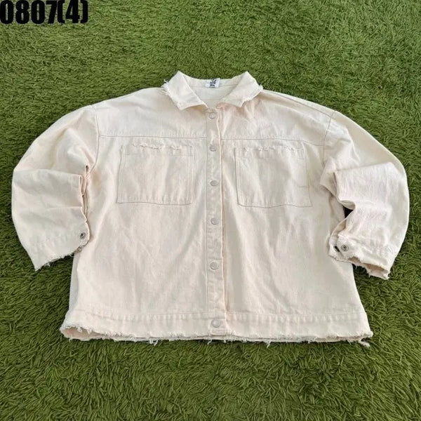 [BUNJANG] Denim Shirt Jacket Ivory / 데님 셔츠 자켓 아이보리 0807