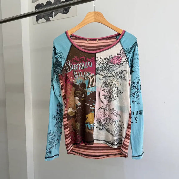[BUNJANG] Panel Long Sleeve Shirt (Made in USA) / UNKNOWN (Made in USA) 판넬 롱슬리브