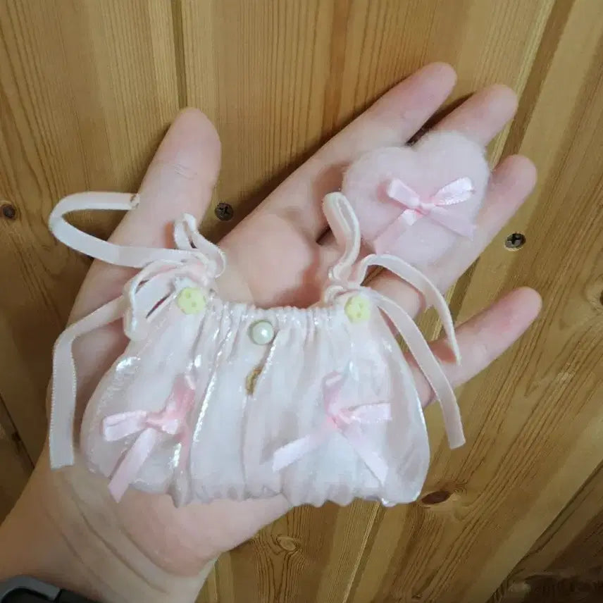 [BUNJANG] 10cm Doll Pink Outfit / 10cm 솜인형 솜옷 분홍색