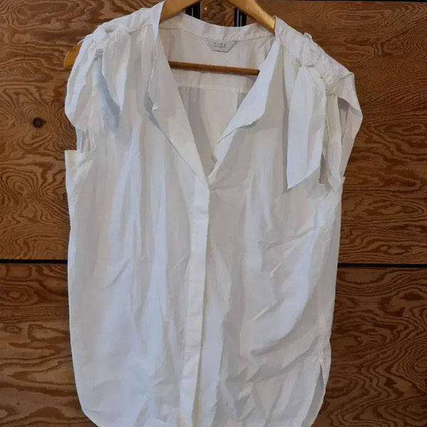 [BUNJANG] TIME Women's Blouse White / 타임 여성 블라우스 화이트