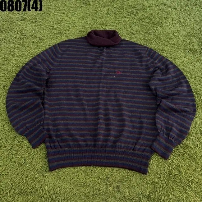 [BUNJANG] Dione Dunlop Striped Turtleneck Sweater (M) / Dione Dunlop 스트라이프 목폴라 스웨터 M 0807