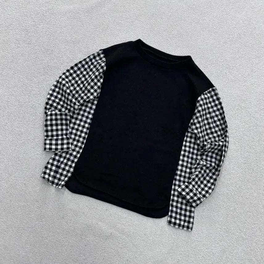 [BUNJANG] YESSE Women's Long Sleeve Checked Pattern T-Shirt / 90 YESSE 여성 체크패턴 소매 긴팔 티셔츠 0714E2