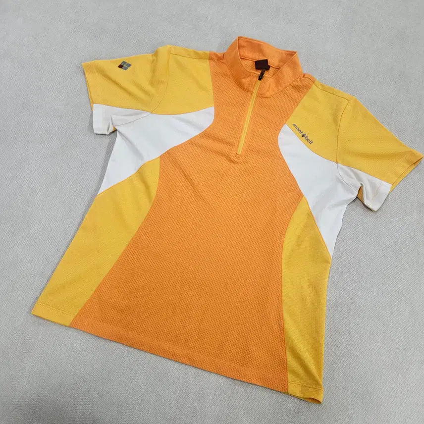 [BUNJANG] Montbell Functional Half-Zip Short-Sleeve T-Shirt / M (95) 몽벨 기능성 반집업 반팔 티 0724Y2