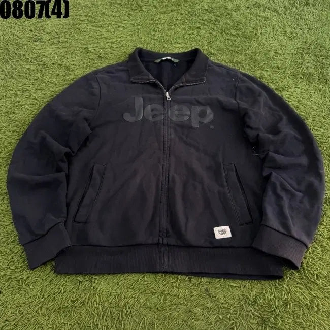 [BUNJANG] Jeep Fleece Zip-Up Jacket Black XL / 지프 기모 집업 자켓 블랙 XL 0807