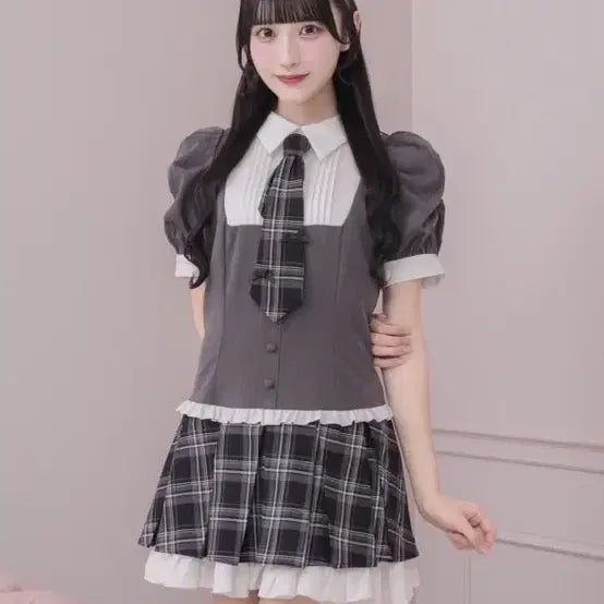 [BUNJANG] Pium Nectar Mini Dress / 피움 pium 넥타이 미니 원피스 / 양산형 지뢰계 양지뢰 일브 스나계