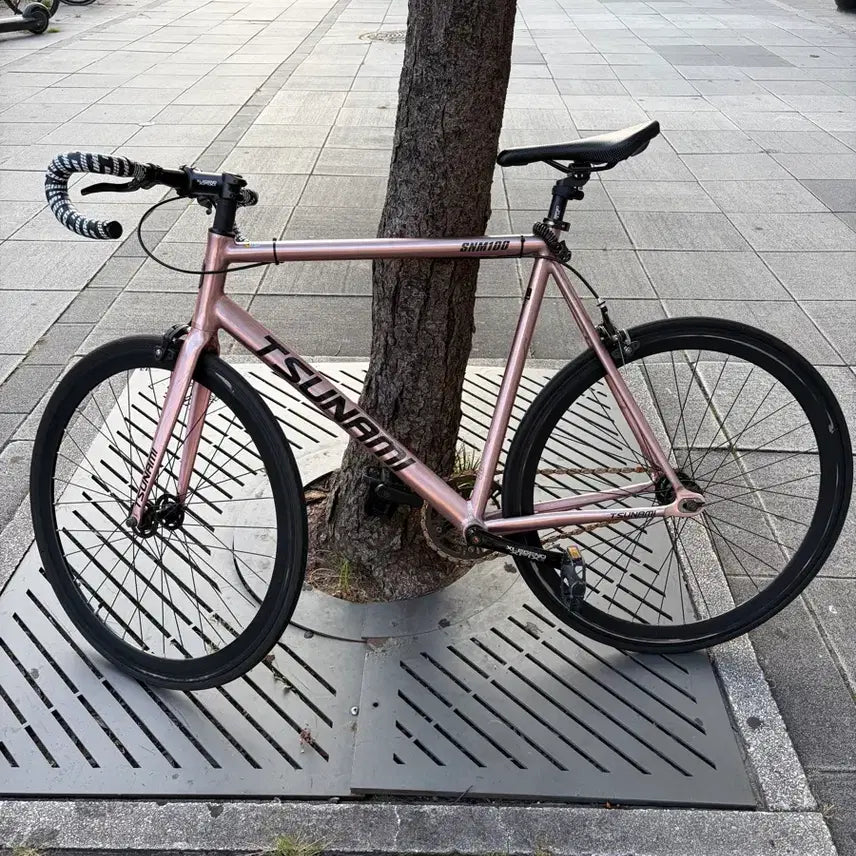 [BUNJANG] TSUNAMI Pixie Bicycle Rose Gold / TSUNAMI 픽시 자전거 로즈골드