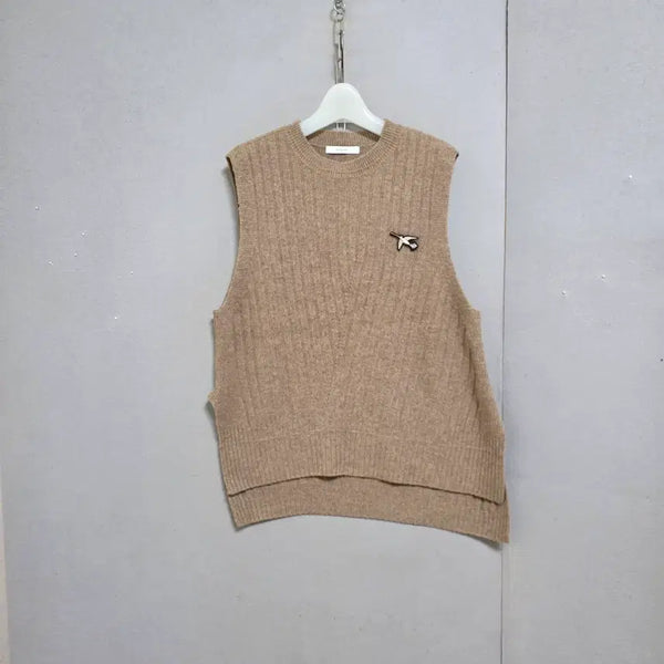 [BUNJANG] Epigram Cashmere Blend Unbalanced Vest Knit - Size M / 에피그램 캐시함유 언바란스 조끼 니트 M  n8704