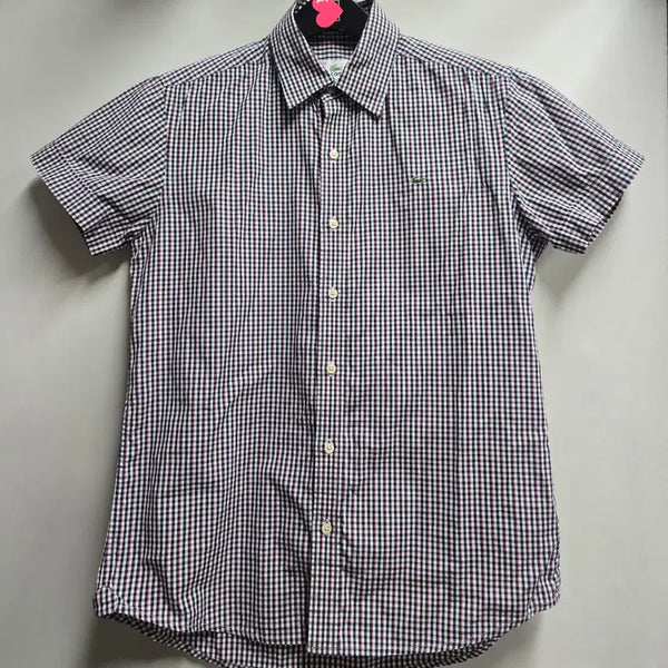 [BUNJANG] Lacoste Check Short Sleeve Shirt Size 38 / 라코스테 체크 반팔 셔츠 38