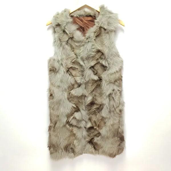 [BUNJANG] Women's Wool Knit Fur Vest with Fox Fur / 여성 여우털 울 니트 퍼 조끼 55