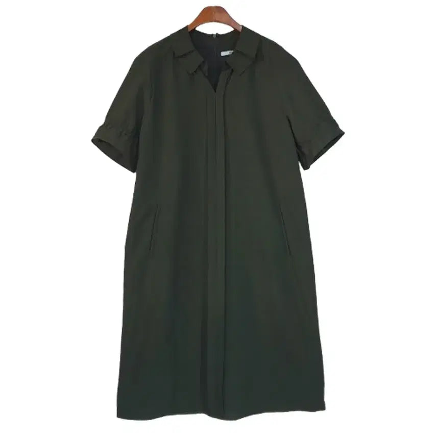 [BUNJANG] BCBG Dark Green Chiffon Dress / BCBG 가볍고 시원한 다크그린 원피스 66