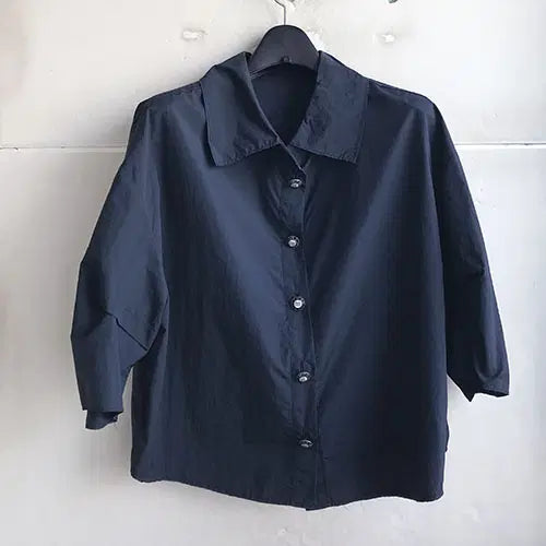 [BUNJANG] Premium Korean Navy Free-Size Blouse / 고급 국산 네이비 프리형블라우스-66.77/새거수준