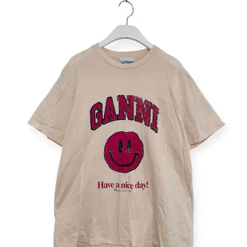 [BUNJANG] Ganni Cotton Short Sleeve T-Shirt M / GANNI 가니 반팔 티셔츠