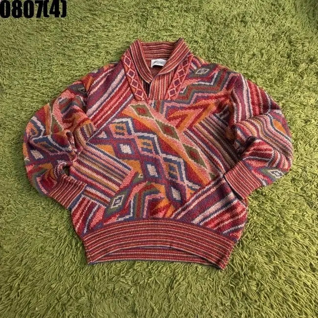 [BUNJANG] Mizno Sports Fair Isle Pattern Knit Sweater / 미쏘니스포츠 니트 스웨터 페어아일 패턴 100 0807