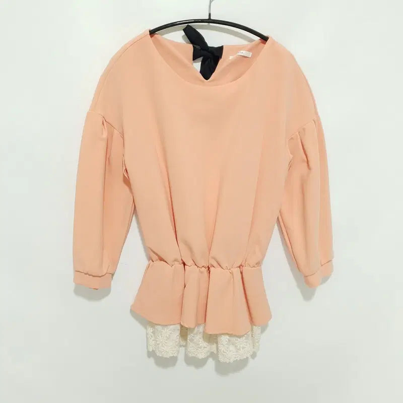 [BUNJANG] T.T.C Lace Layered 7-Sleeve Sweatshirt / T.T.C 레이스 레이어드 7부 맨투맨 F_M2907