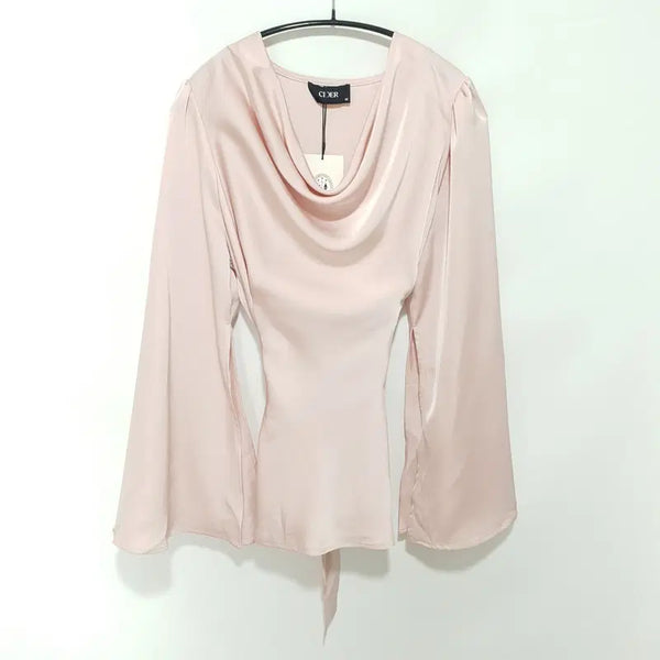 [BUNJANG] Shop CIDER Satin Drape Blouse / 샵사이다 새틴 드레이프 블라우스 M_M3050