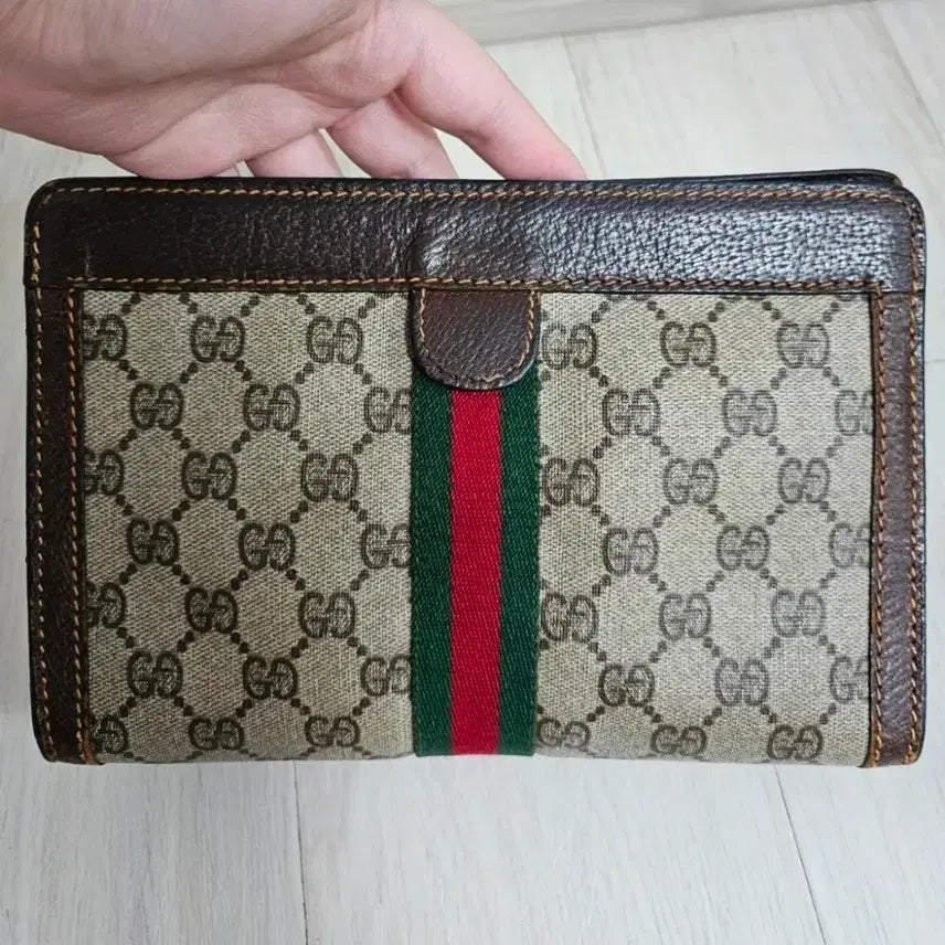 [BUNJANG] Gucci Ophidia GG Supreme Clutch Bag / (정품) 구찌 GG 수프림 오피디아 클러치